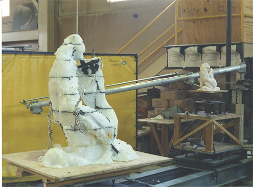enlarging sculpture in foam