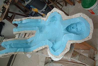 zappa sculpture mold resin cast